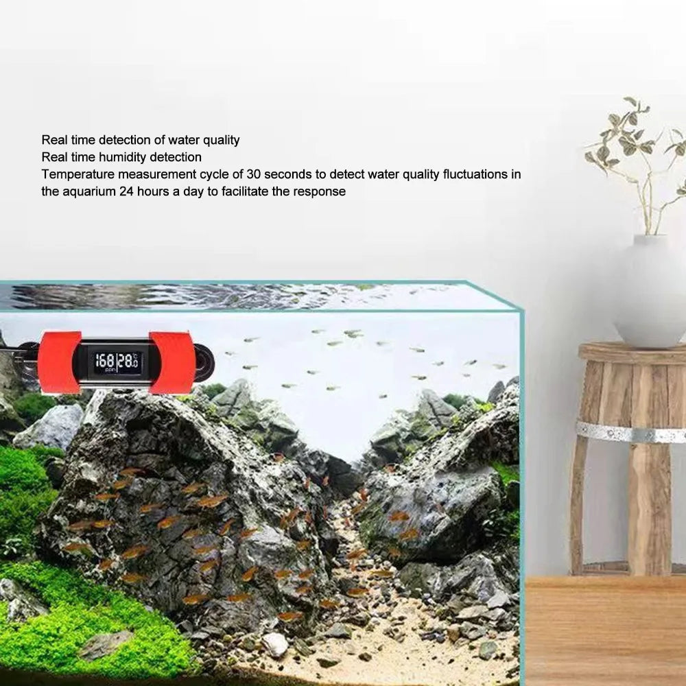 USB Aquarium Digital Thermometer – HD LCD, Waterproof Probe