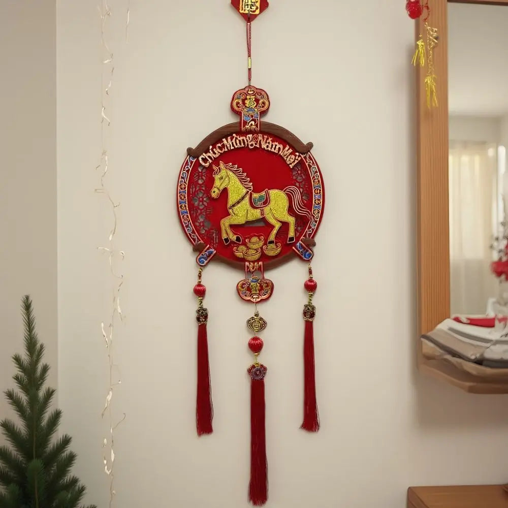 Chinese New Year Hanging – Gold Foil Tassel Ornament