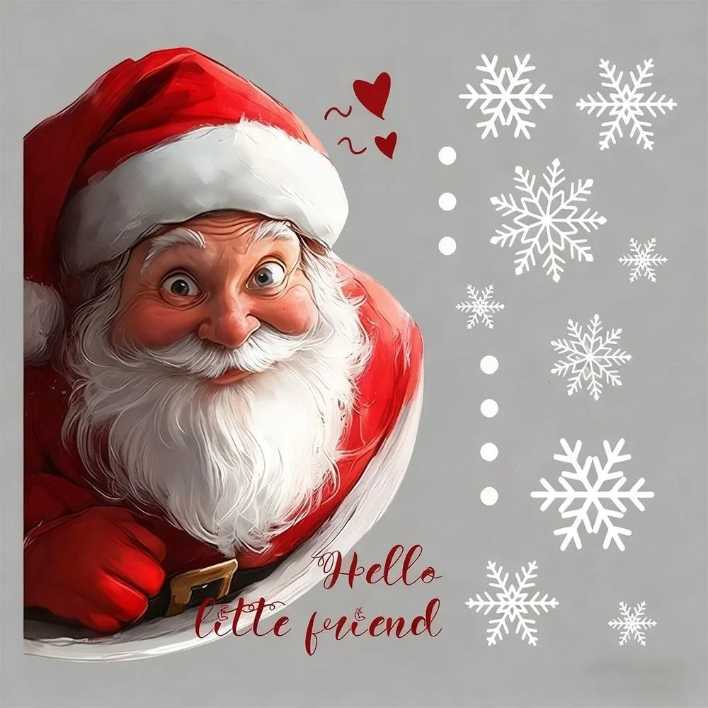 Santa Claus Christmas Window Sticker – Double-Sided PVC Decal