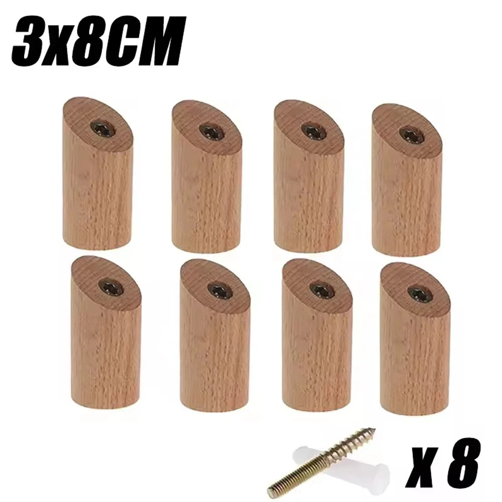 Wooden Wall Hooks – Coat Rack, Towel & Key Hanger