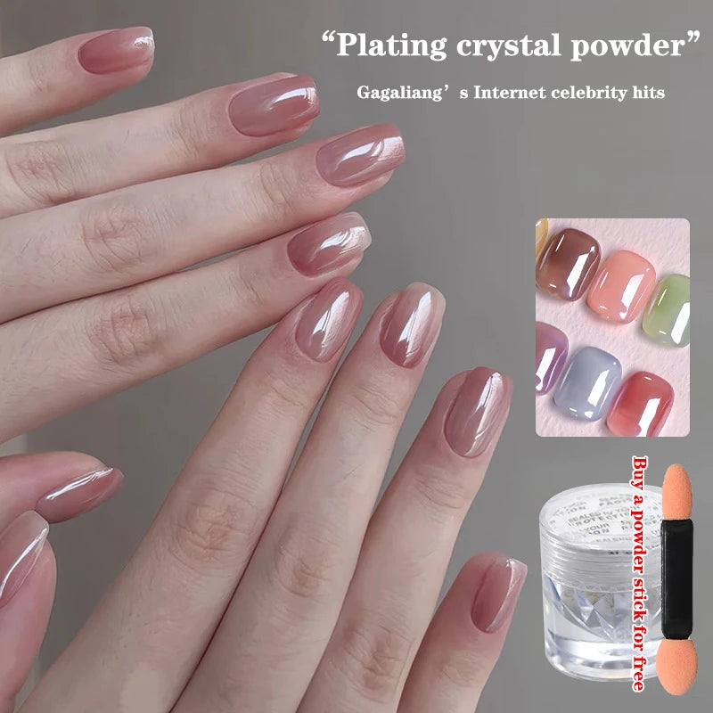 Aurora Pearl Chrome Nail Powder | Mirror Glitter Pigment