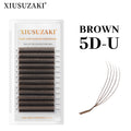 XIUSUZAKI 5D U-Shape Mink Brown Premade Volume Lash Extensions