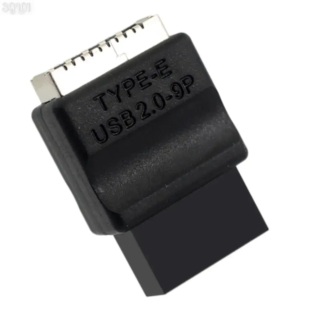 USB 2.0 9-Pin to Type-E Front Panel Header Adapter for PC