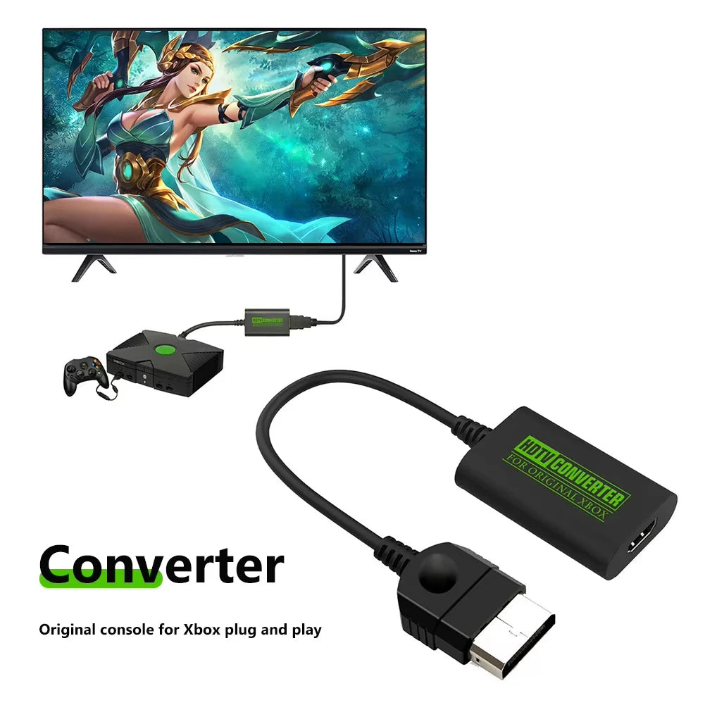 Xbox to HDMI-Compatible HD Converter Adapter 480P–1080P