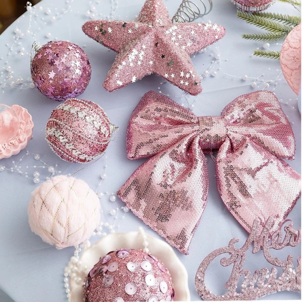 Pink Shatterproof Christmas Ball Ornaments – DIY Foam Xmas Decor