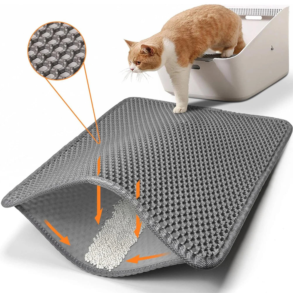 Cat Litter Mat Double Layer Honeycomb Waterproof Non-Slip