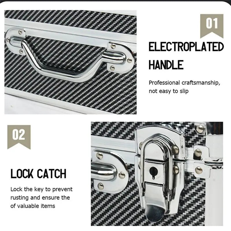 Aluminum Carbon Fiber Hard Tool Case – Portable Equipment Box