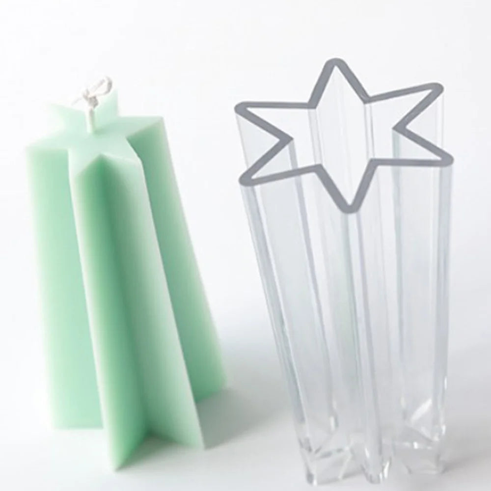 Hexagon Star Transparent Candle Mold – DIY Candle Making