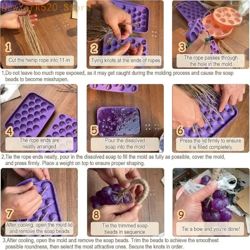 Soap Making Kit – Silicone Molds, Twine, Gift Bags & Ribbons