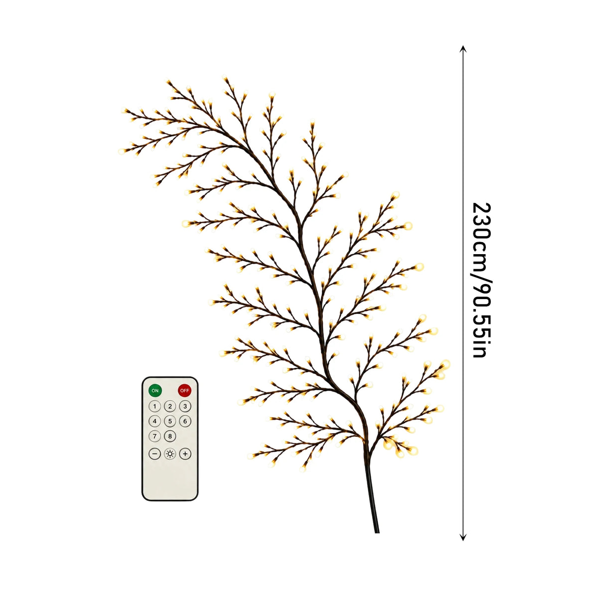 Remote Control LED Branch Fairy Lights – Warm White & Timer