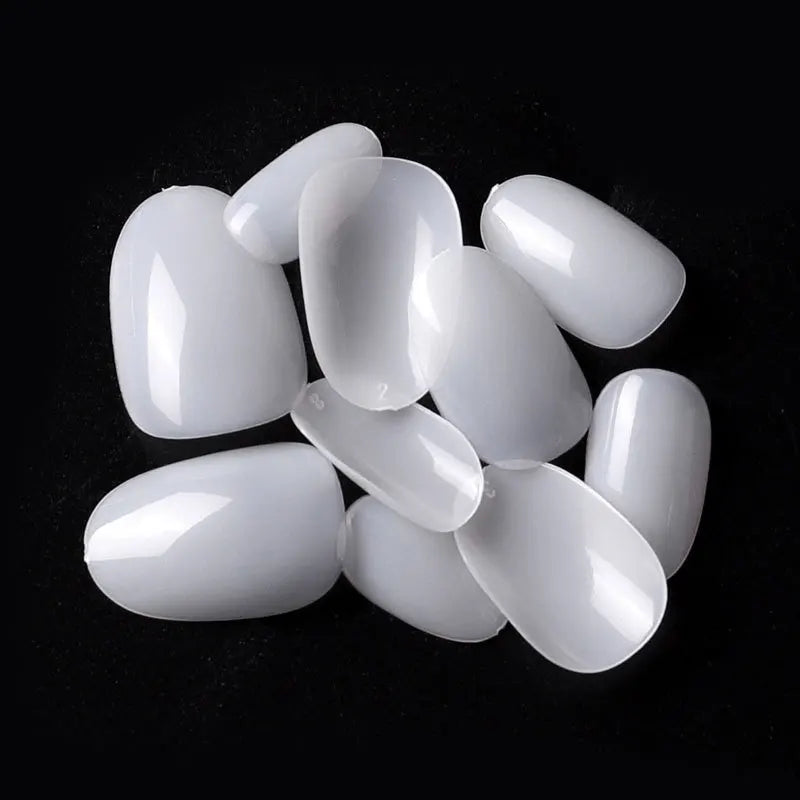 500pcs Press On Nails Short Oval Full Cover Acrylic Tips