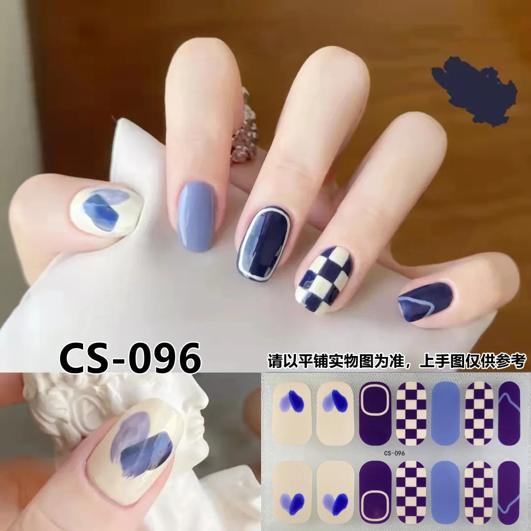 Semi Cured Gel Nail Stickers – Waterproof Self-Adhesive Decals