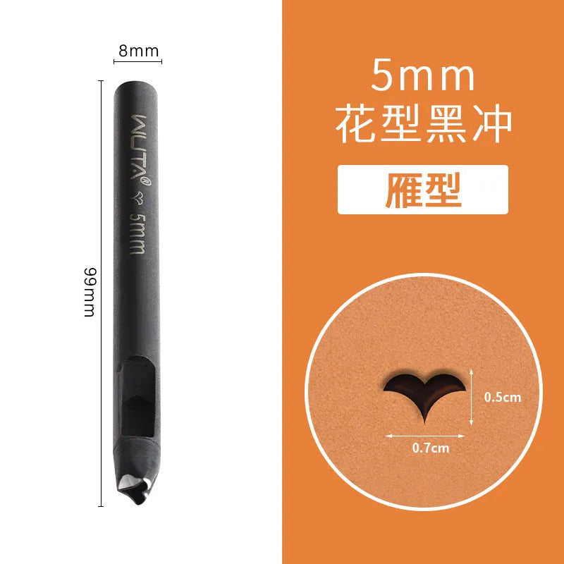 Special-Shaped Leather Punch Set – Floral Star & U-Shape Dies