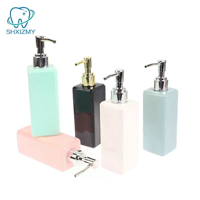 250ml Square Refillable Soap Dispenser Pump Bottle | PETG