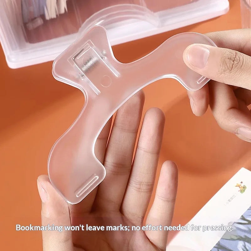 Frosted Transparent Book Page Holder Clip | Reading Retainer