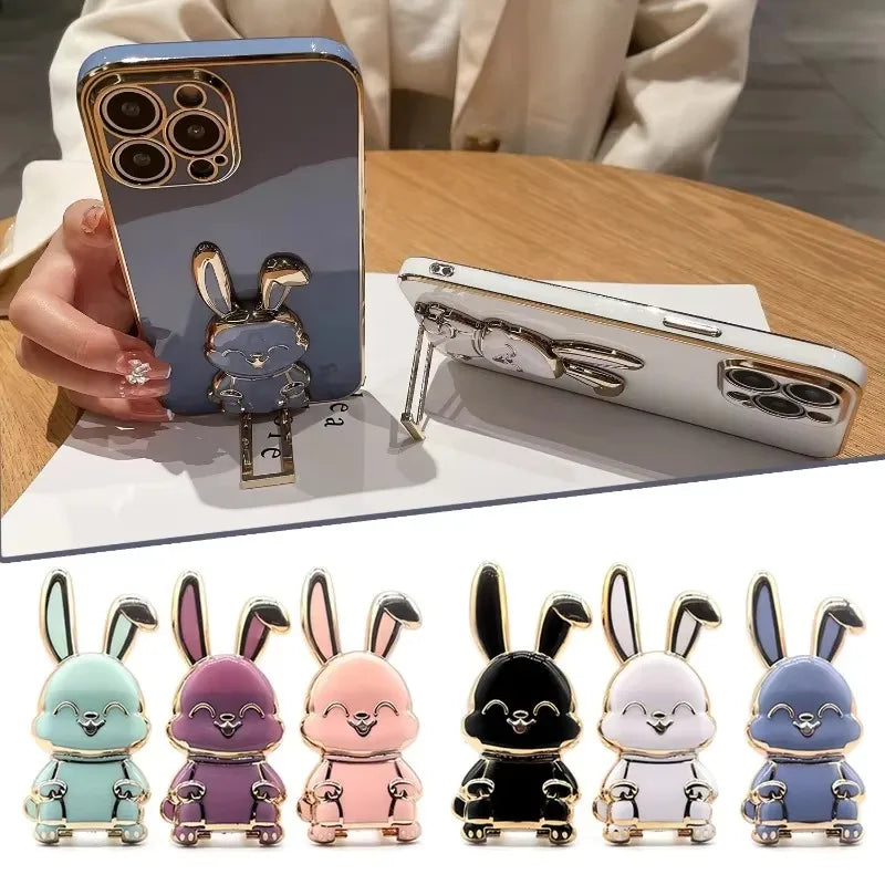 Cute Bunny Foldable Phone Stand & Finger Ring Holder