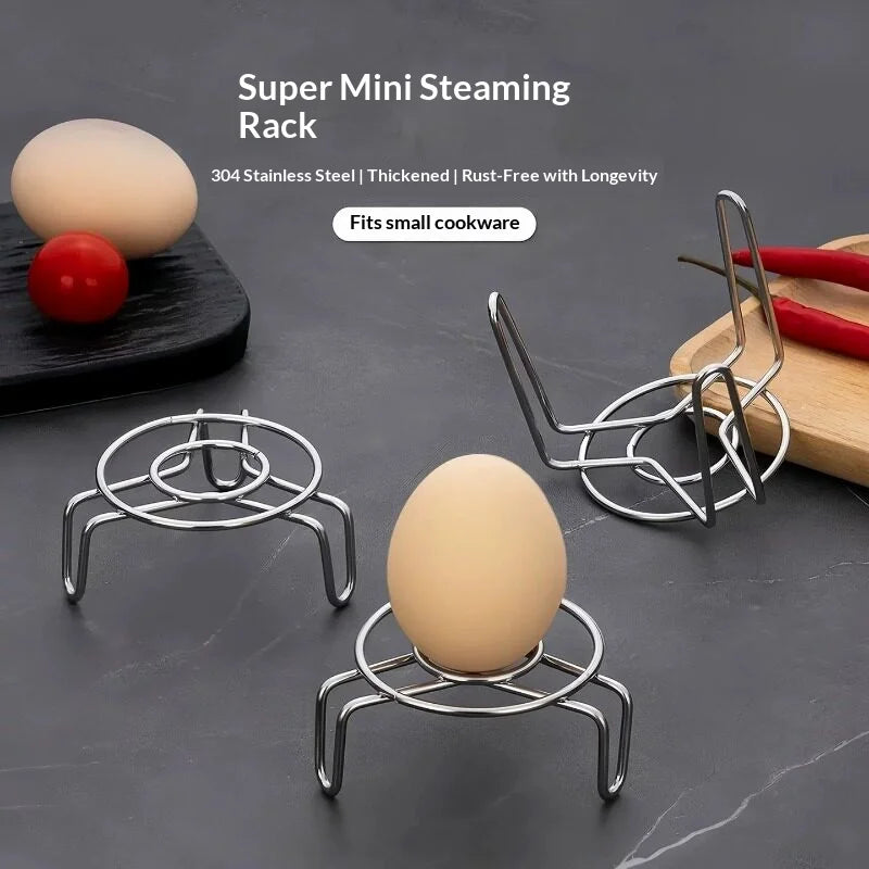 304 Stainless Steel Mini Steaming Rack – Rustproof Egg Steamer