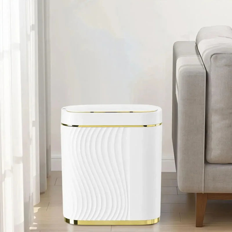 Smart Sensor Trash Can Slim Lid – Bathroom Waste Bin | VIBE