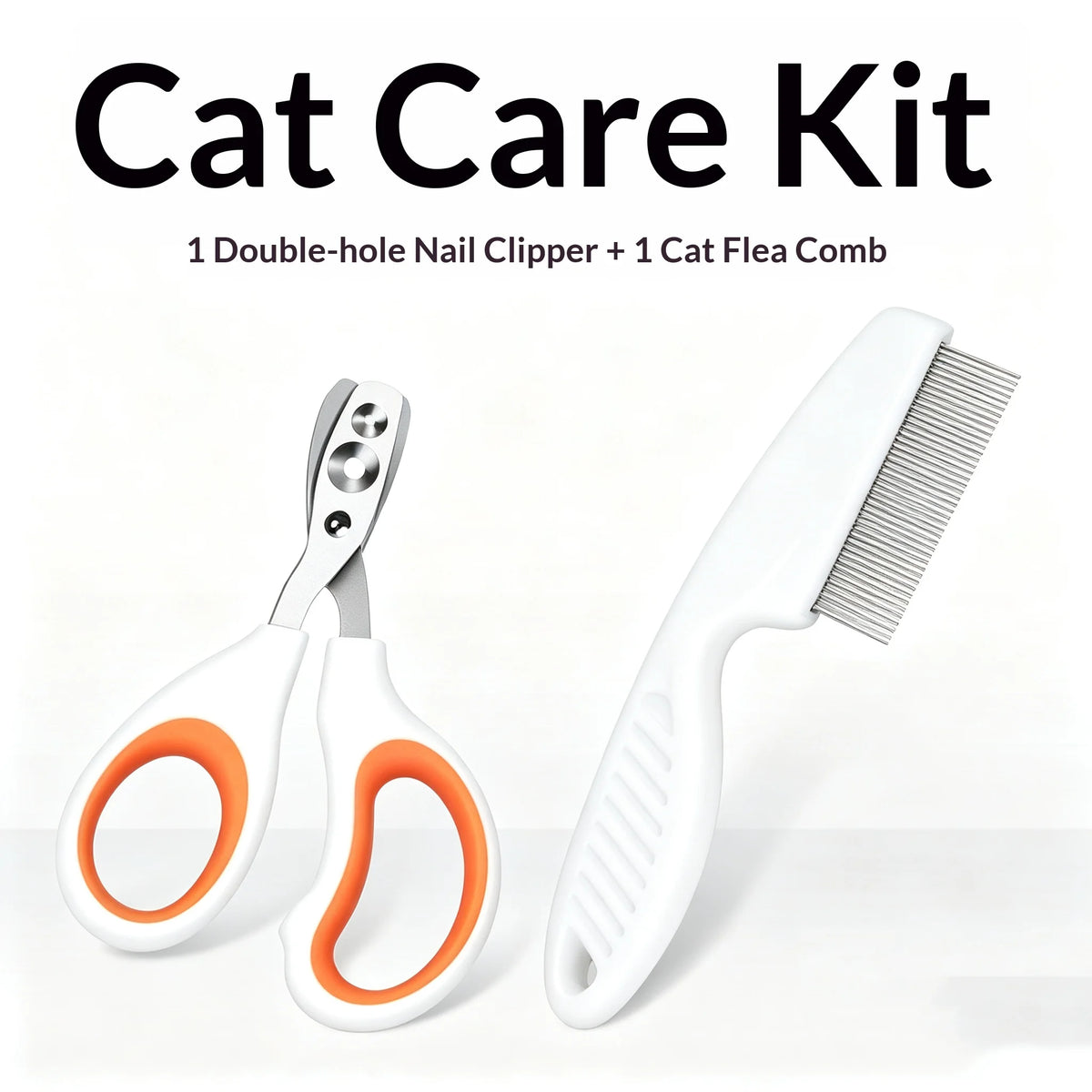 Pet Grooming Set – Cat & Dog Nail Clipper + Deshedding Comb