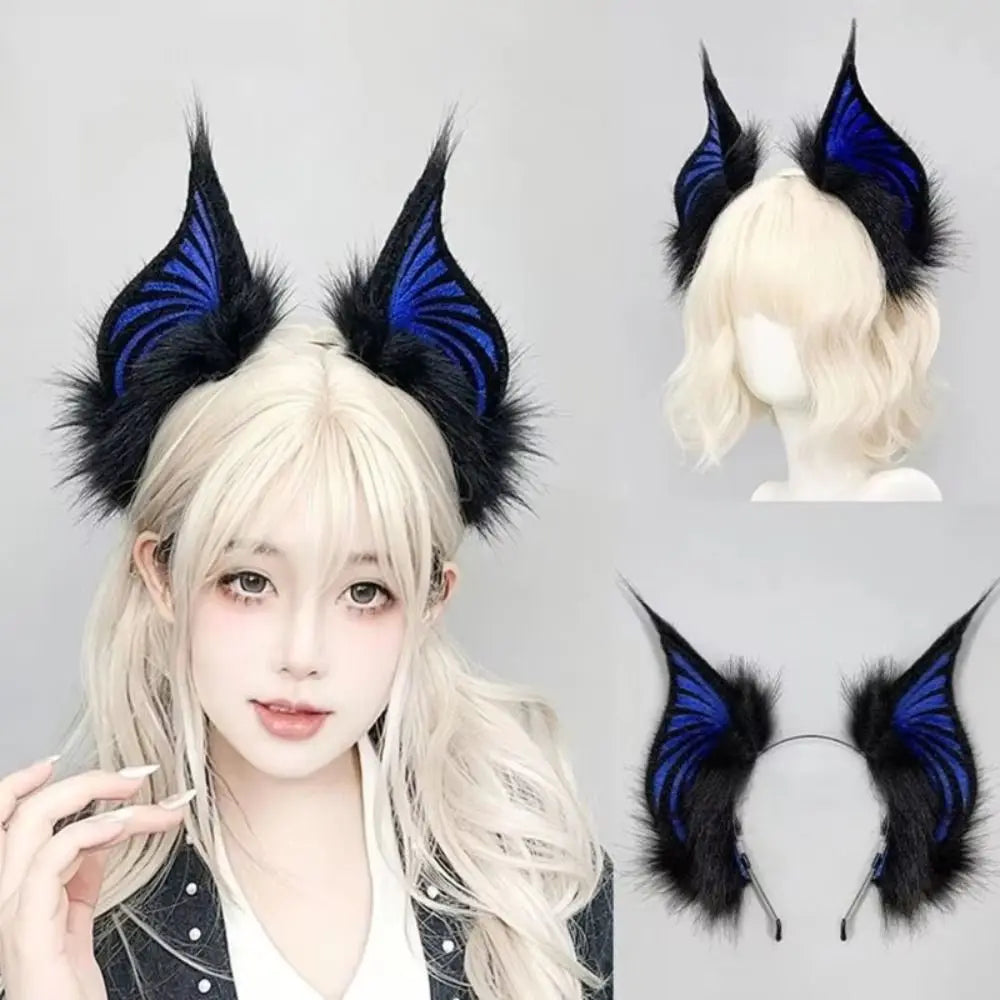 Plush Bat Ears Headband – Anime Cosplay & Halloween Accessory