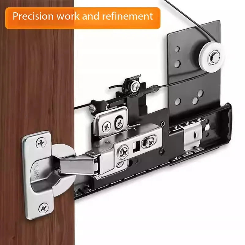 Hidden Folding Swing Door Track & Invisible Hinge Hardware Kit