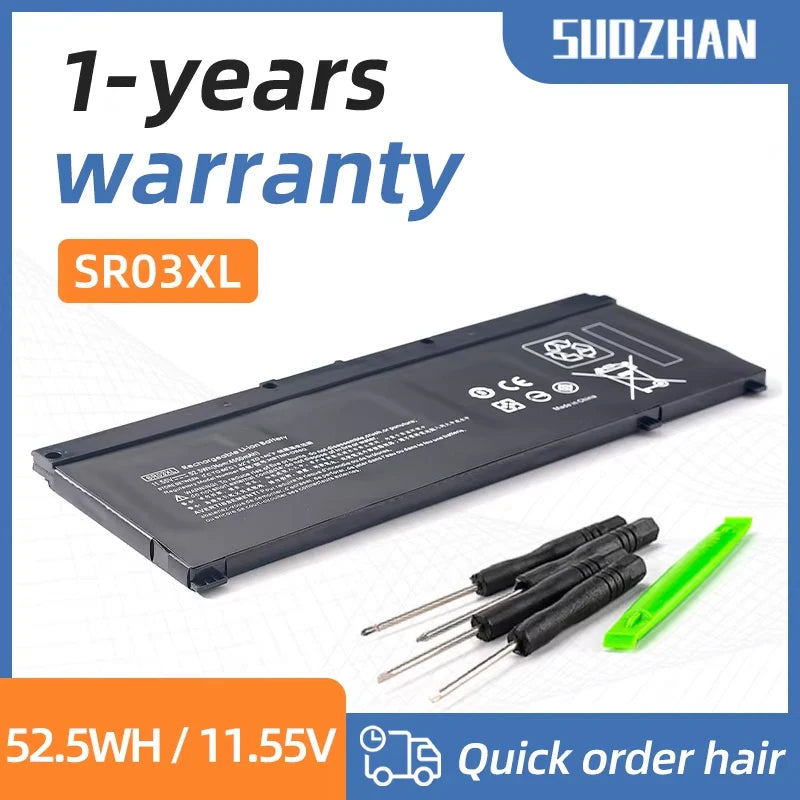 SUOZHAN SR03XL Battery for HP OMEN 15 17 Pavilion Gaming