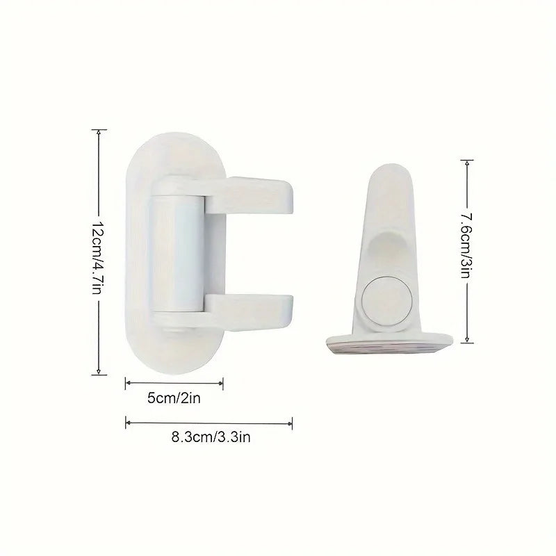Door Lever Lock – No Tools, 2-Button Push & 90° Swivel Handle