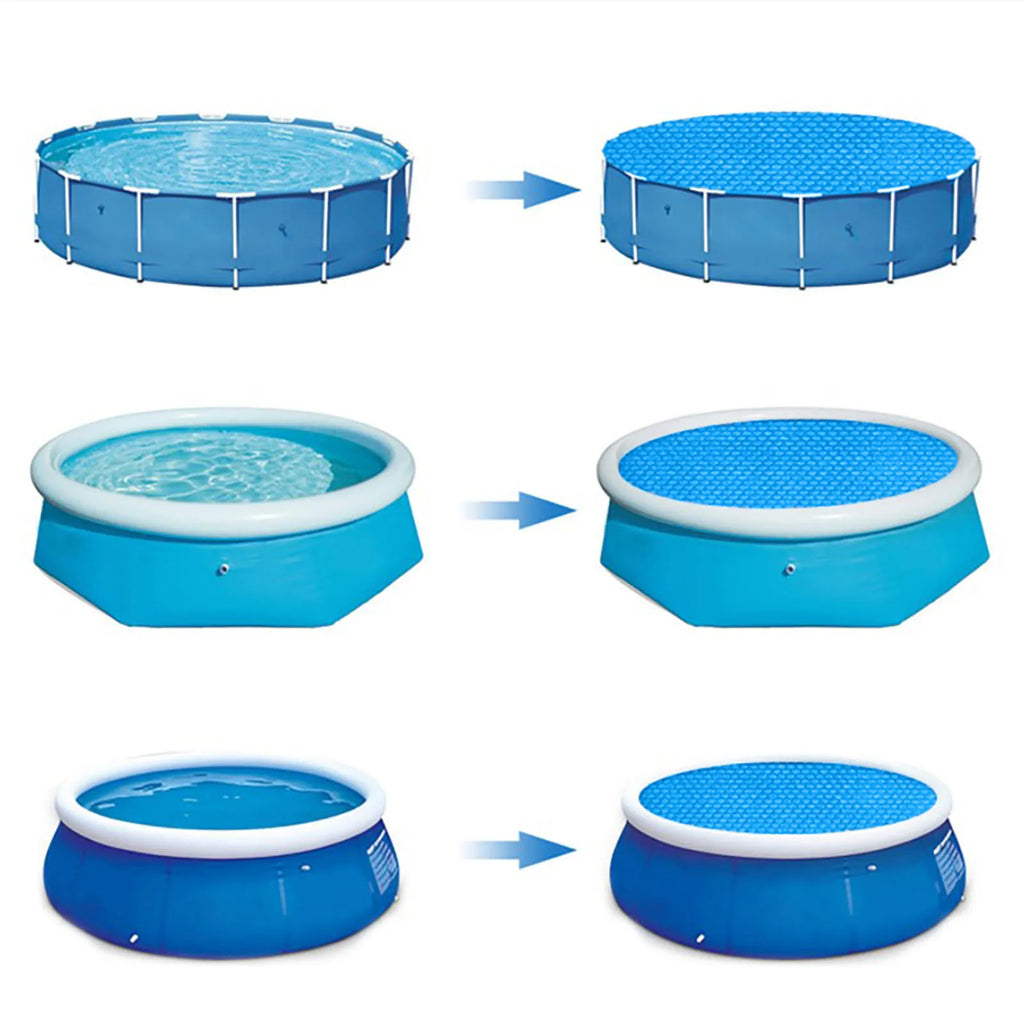 Round Solar Pool Cover – Thermal Blanket for Above Ground Pools