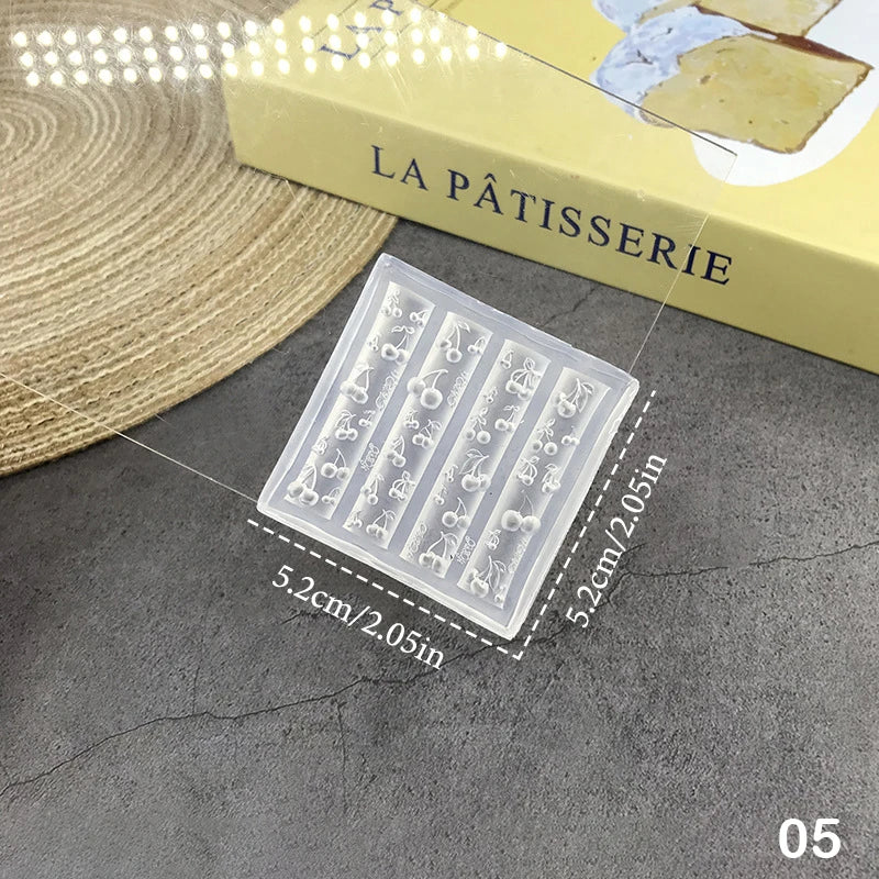 3D Silicone Nail Art Mold – UV Gel Stamping Stencil DIY