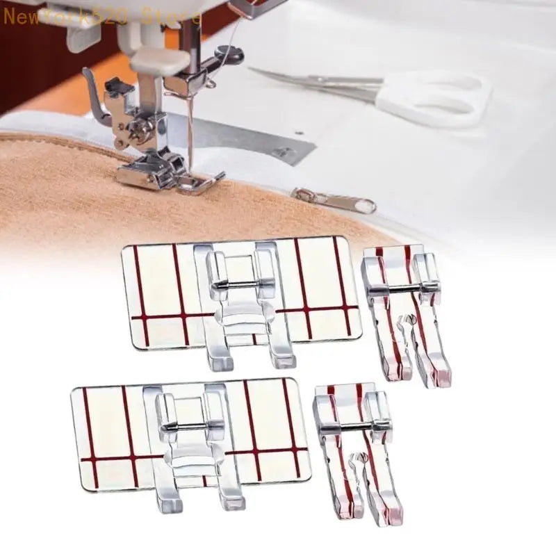 4-Pack Straight Stitch Presser Foot Set – Low Shank Sewing Machines