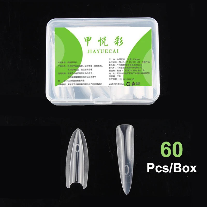 Sandwich Dual Nail Forms 60pcs – 15 Sizes Coffin & Almond