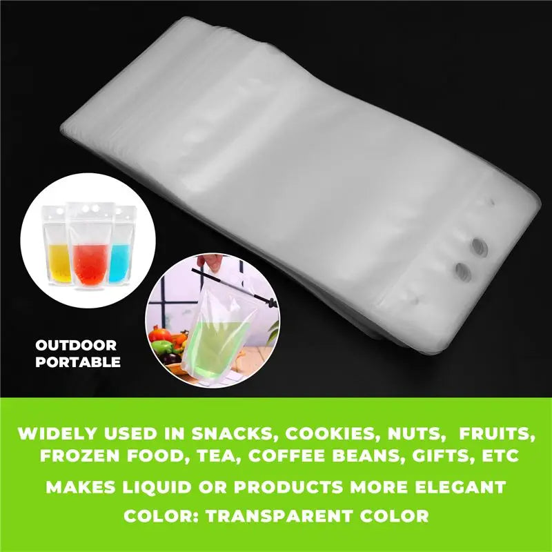 Stand-Up Frosted Suction Nozzle Bags 500ml 100PCS BPA-Free