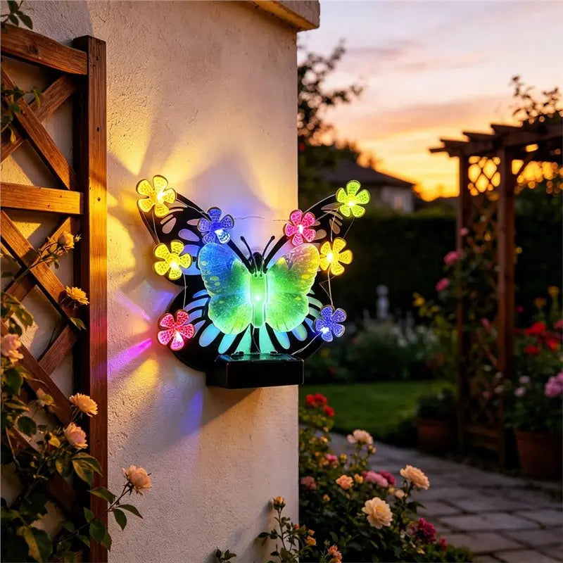 Solar Butterfly Wall Lights – Waterproof Outdoor Garden Decor
