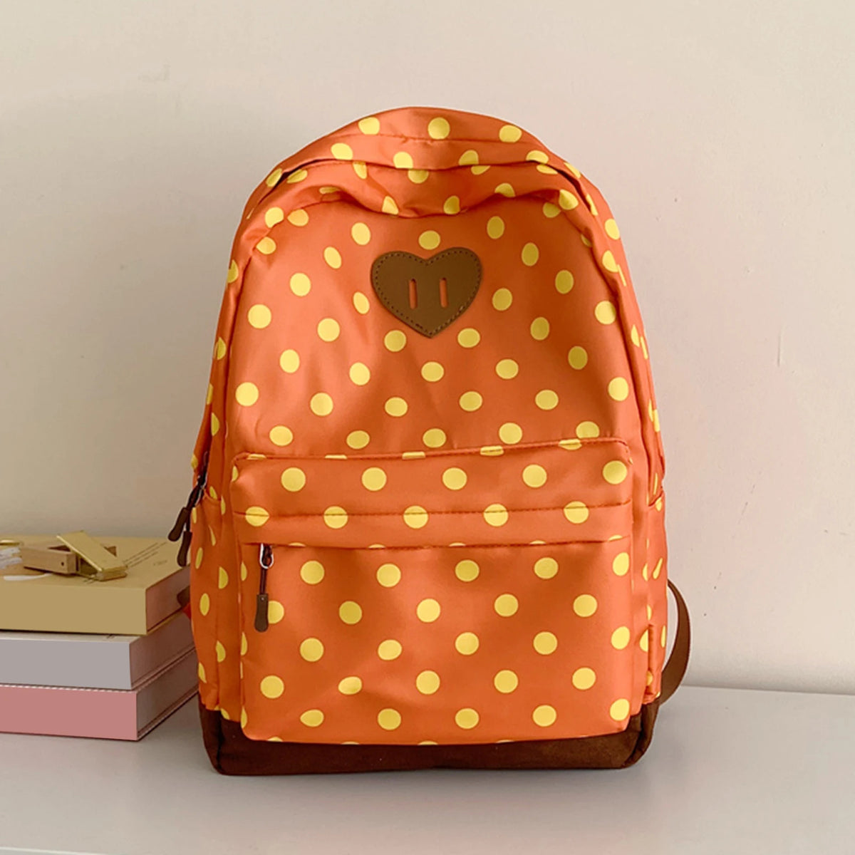 Women's Polka Dot Nylon Backpack – Large Travel Daypack