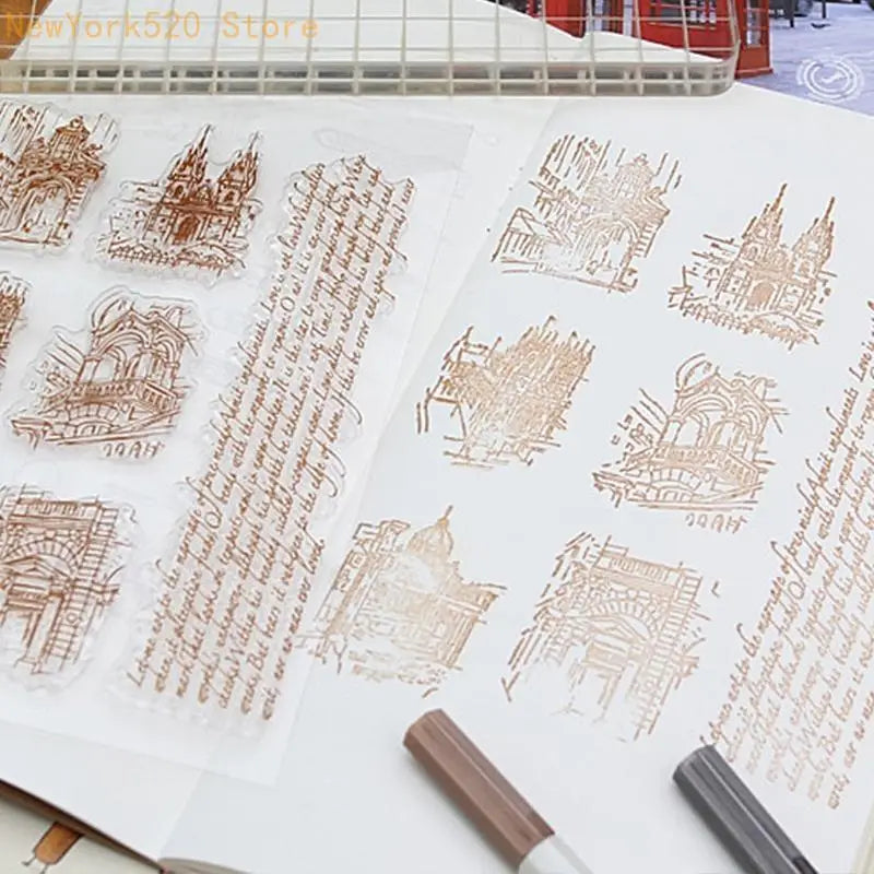 Buildings Clear Silicone Stamp for Scrapbooking & Card Making