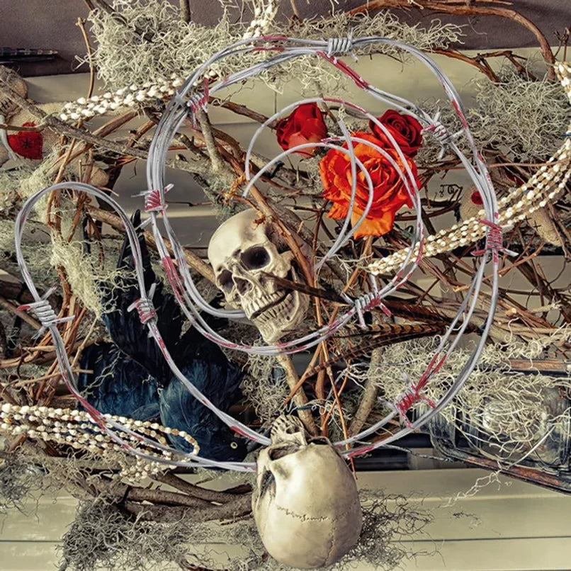 Fake Barbed Wire Halloween Prop 2.5m – Haunted House Decor