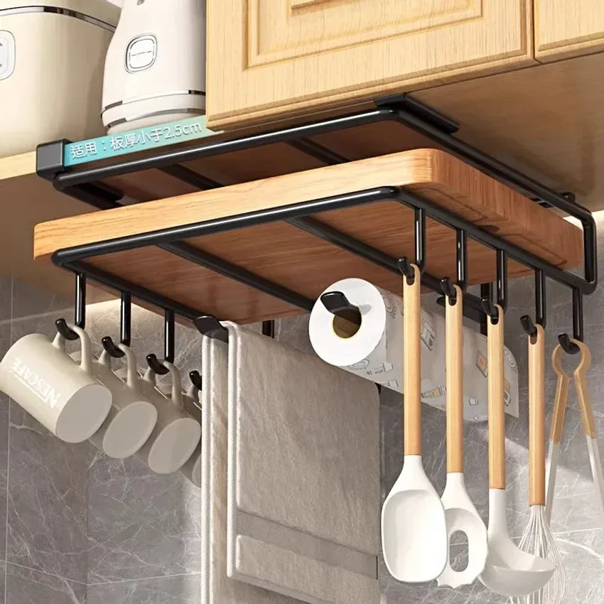 Under Cabinet Hanging Shelf – No-Drill Kitchen Organizer