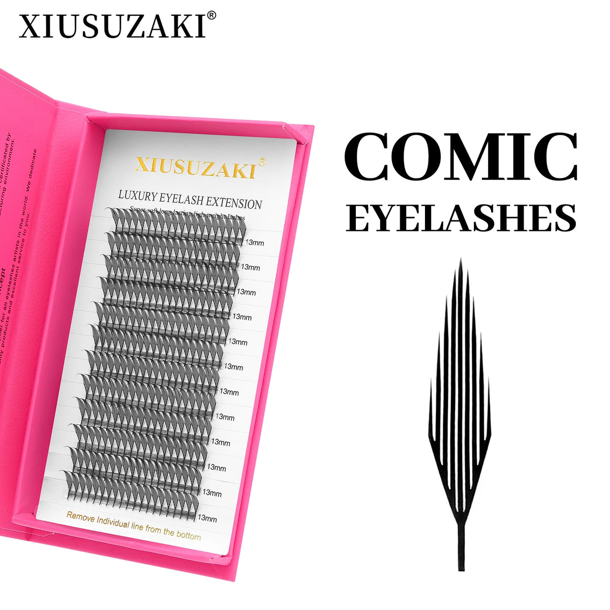 XIUSUZAKI Comic Spire Premade Fan Eyelash Extensions Cosplay