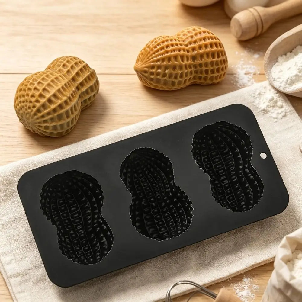 3-Cell Peanut Mousse Cake Mold | Food Grade Silicone Baking