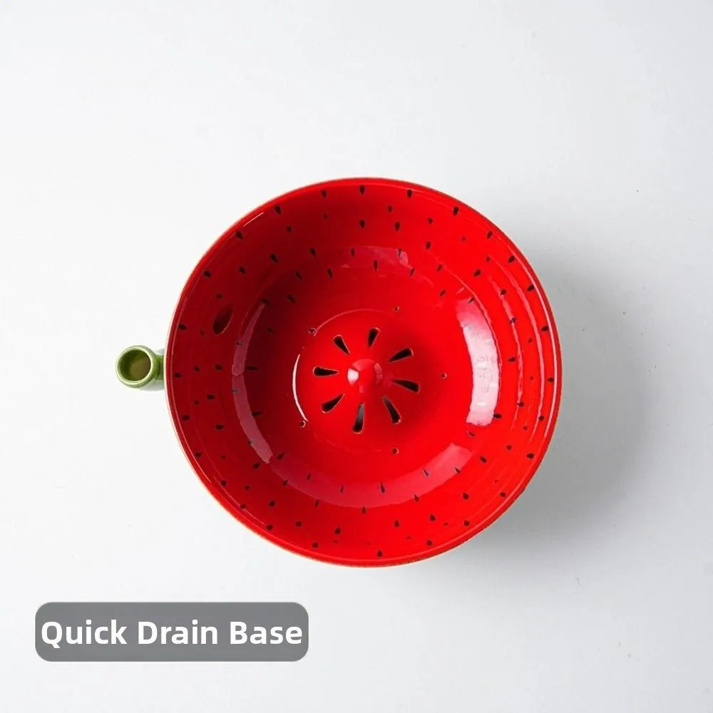 Ceramic Swirl Colander Bowl – Fruit Washing & Drain Bowl