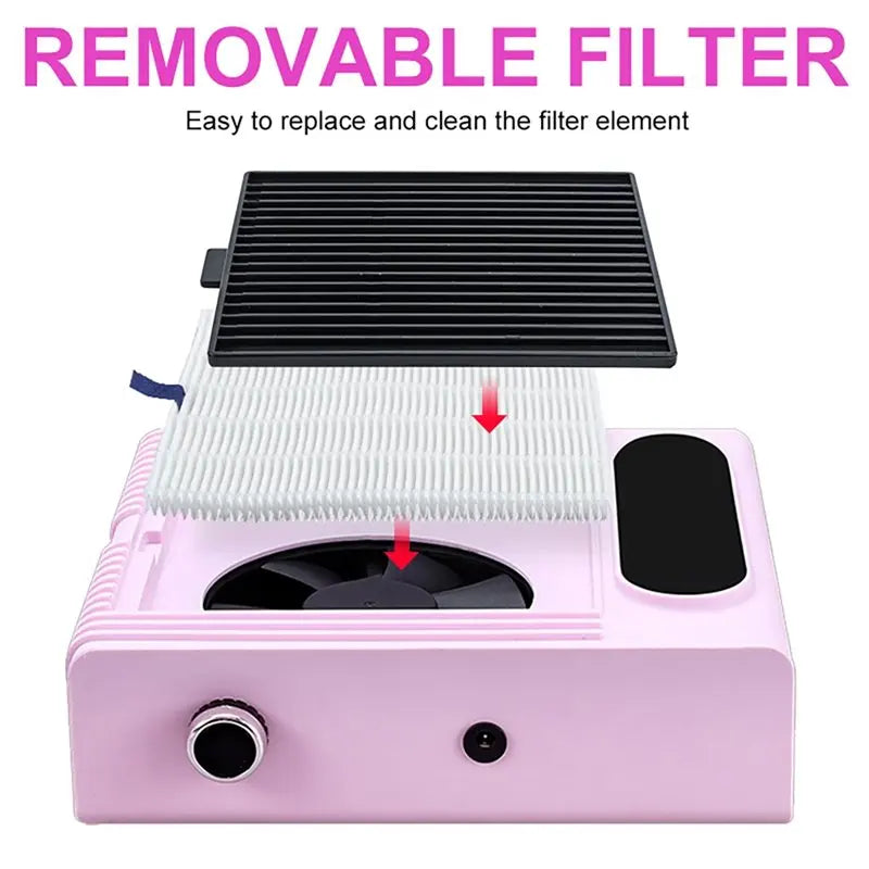 VIBE 80W Nail Dust Collector Vacuum – Strong Suction, Low Noise