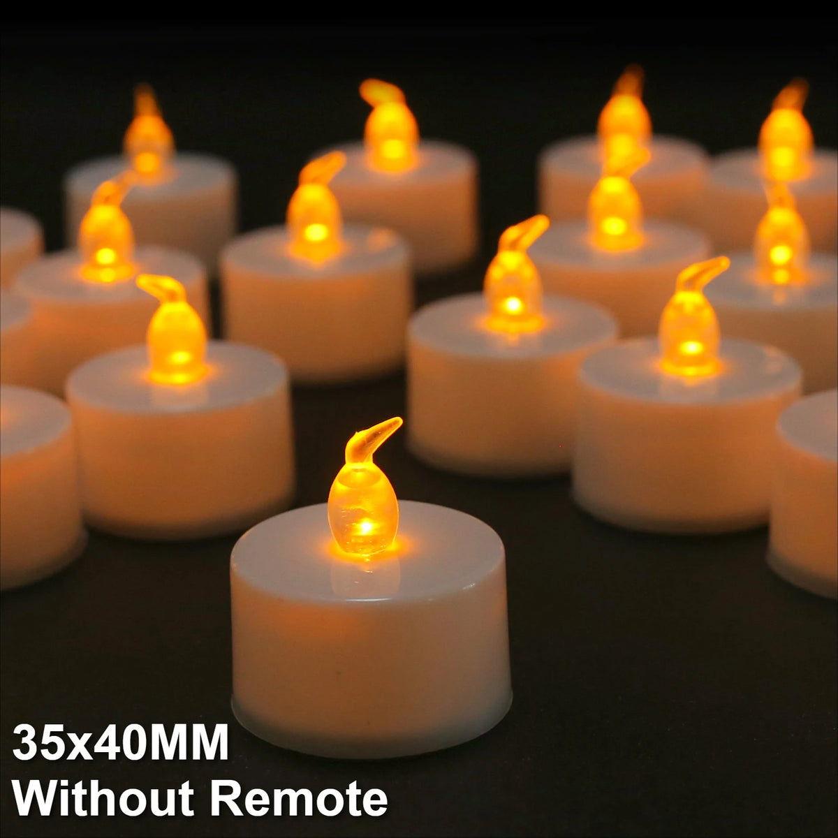 12-Pack Flameless LED Tea Light Candles | Battery Operated