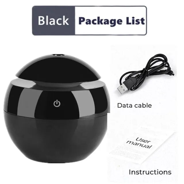 USB Mini Humidifier Aromatherapy Diffuser & Color Night Light