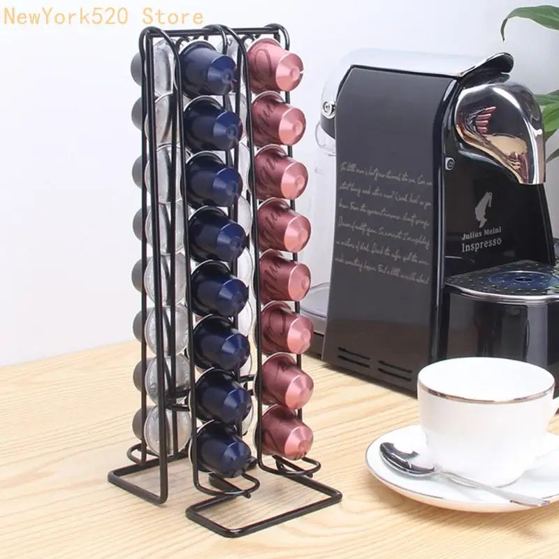 Modern Coffee Capsule Holder – Iron Espresso Storage Rack