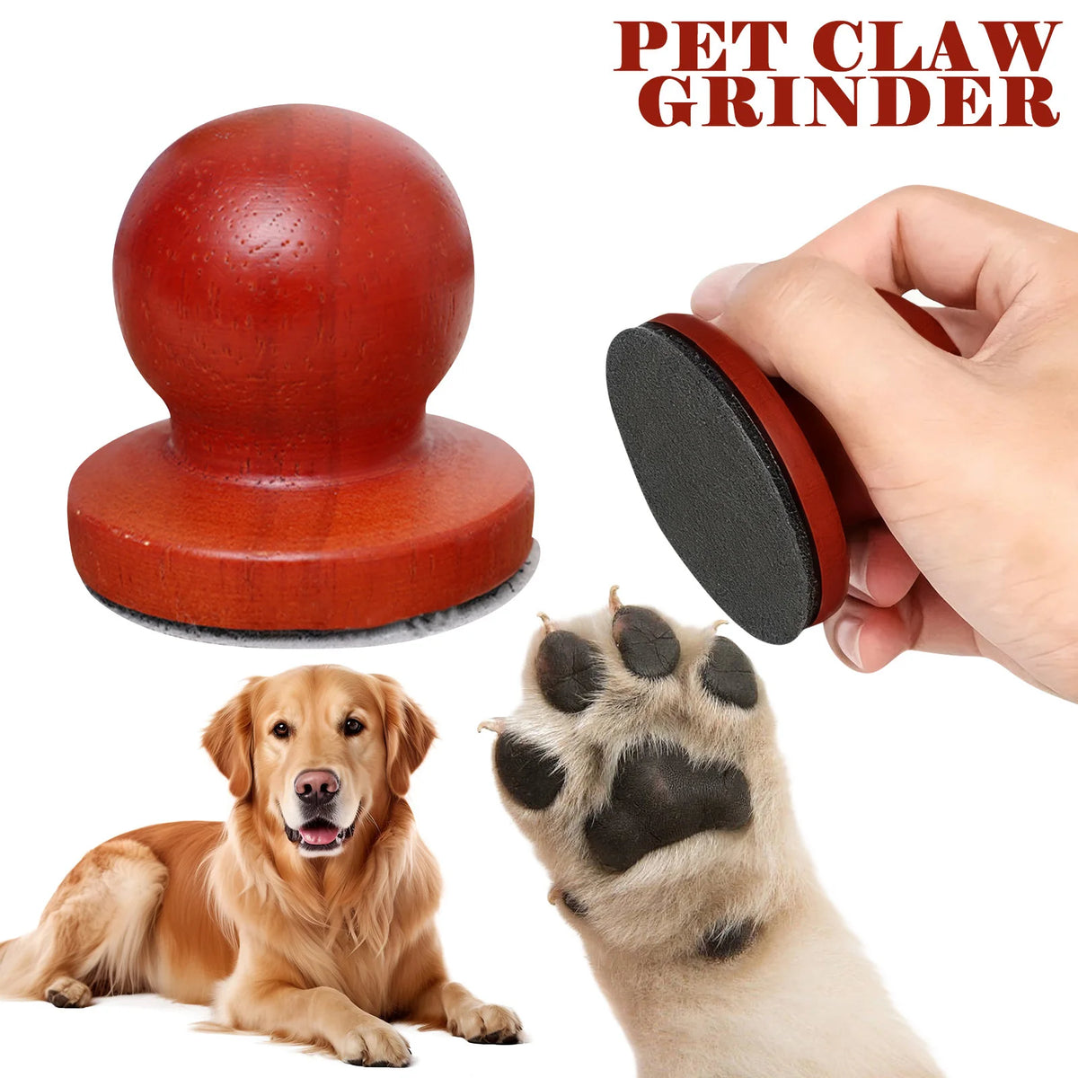 VIBE Dog Nail File Set – Wooden Pet Grooming Scratch Board