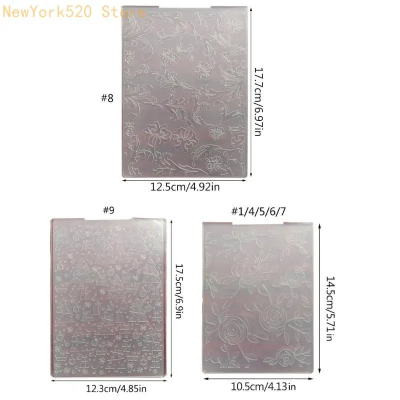 3D Flower & Leaf Embossing Folders for Card Making & Crafts