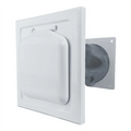 Dual Door Dryer Vent Cover Kit with Duct Tube & Trim Ring