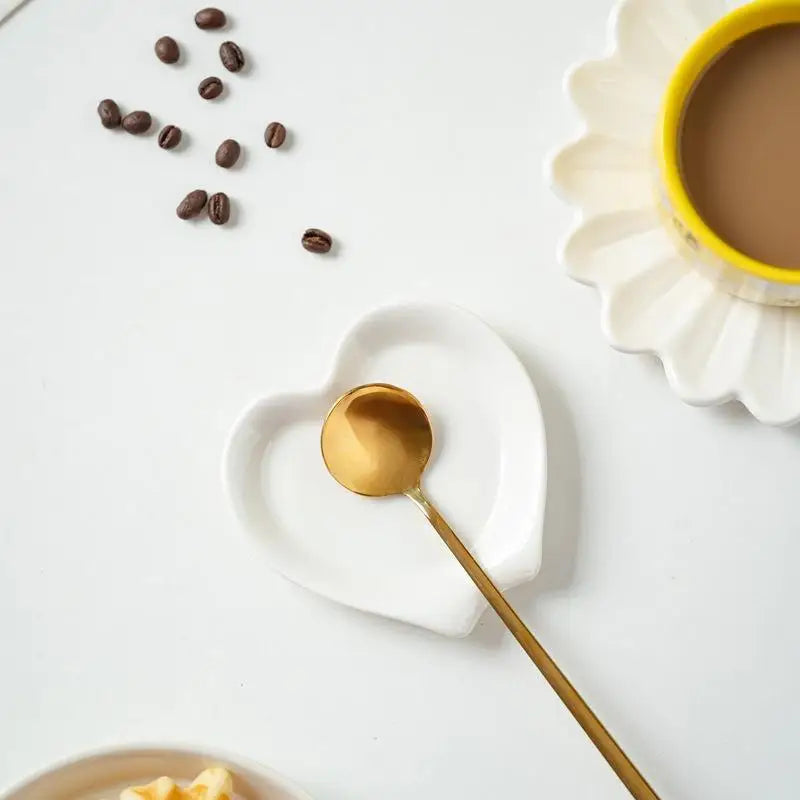 Heart Shaped Ceramic Spoon Rest & Ladle Holder – Kitchen