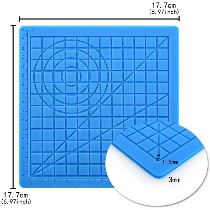 3D Pen Silicone Mat & Drawing Template Pad with Finger Sleeves