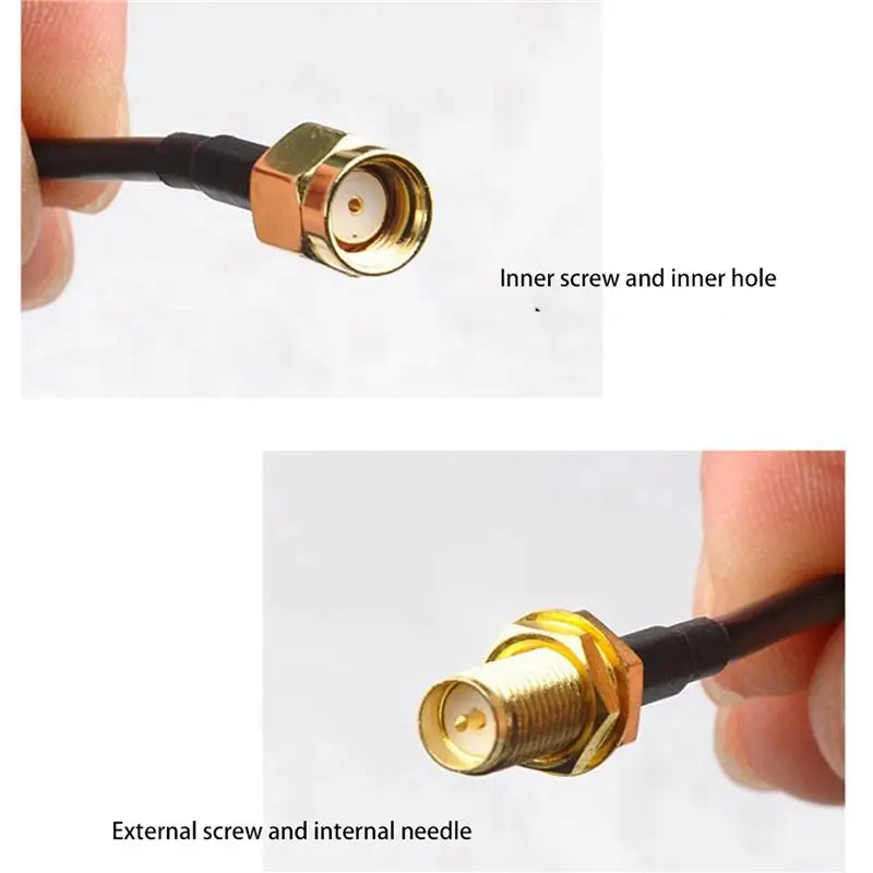 2-Pack 20M SMA Male to Female Coaxial Antenna Extension Cable
